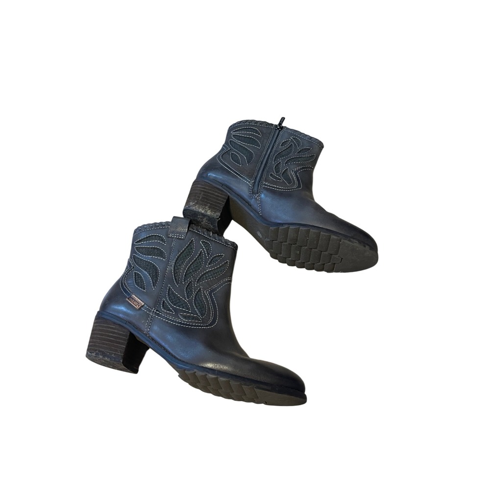 Pikolinos Womens Leather Side Zip Ankle Boots Western Stitch Size 40 EU I08